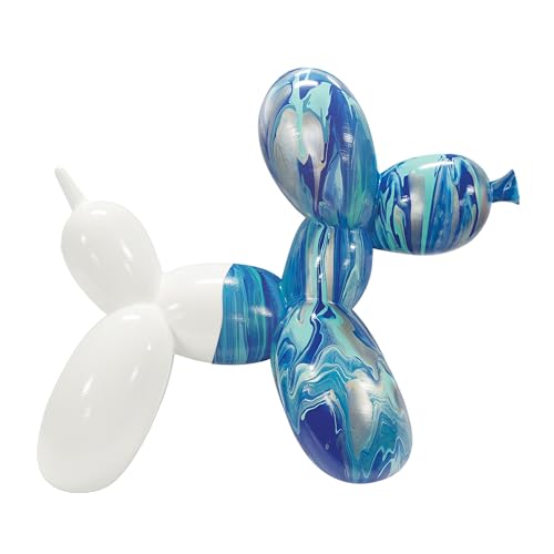 DIY Paint Pouring Kit – 1 XL Balloon Dog, 4 Acrylic Pour Paints, Mixing Cups & Tools, Create Unique Marbled Art, Fun Hands-On Craft Kit for Kids & Adults, Ocean Blue, Ages 5+ - color: Dog Ocean Blue