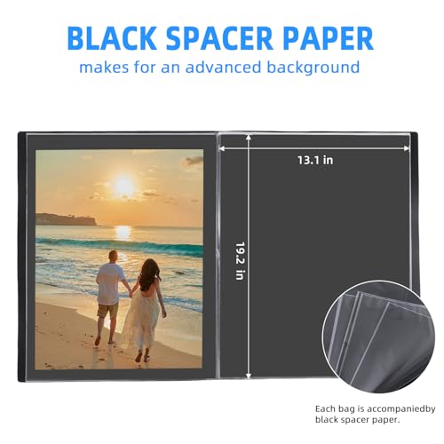 Large 13"x19" Art Portfolio Heavy Duty Binder with Plastic Sleeves, Portfolio Folder with 30 Clear Sheet Protectors, Display 60 Pages, Poster Binder, (medium(13x19in)) - size: medium(13x19in)