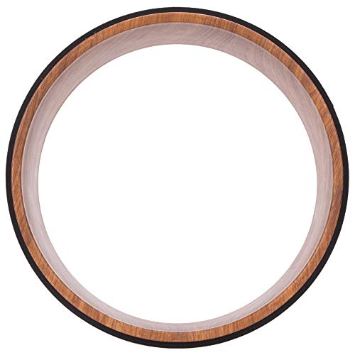 Cryfokt Yoga Wheel, High Density PU Roller for Back Pain Relief | Flexible & Tear-Resistant, Stretching & Flexibility Aid, Premium Quality Roller for Aches & Tension - color: Wood grain inner ring