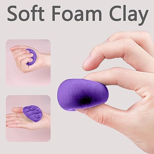 Cutedeer Purple Air Dry Clay, 1.1lb Foam Modeling Clay, Soft Squishy Molding for Kids Adults, Arts & Crafts Project Slime Supplies(1.1lb - 1 Pack, Purple) - color: Purple, size: 1.1lb - 1 PACK