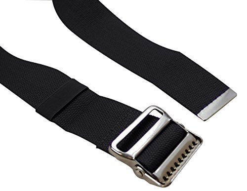 LiftAid Transfer and Gait Belt 60 Inch with Metal Buckle and Loop - Walking, Standing and Transfer Assist Aid for Seniors, Elderly Patients, Caregiver, Nurse, Therapist (Black) - color: Black