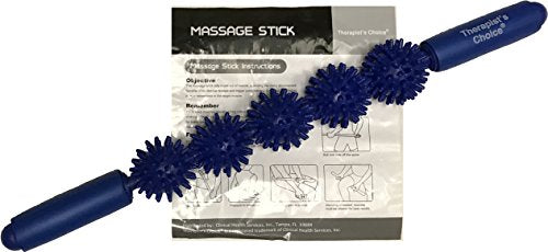 Therapist's Choice® Muscle Roller Stick 3000: Ergonomic Padded Grip 5 Spiky Balls Massage Stick