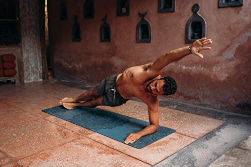 YOGA DESIGN LAB | The Infinity Mat | Luxurious Non-Slip Design Provides Unparalleled Grip to Support and Align You Beautifully | Eco-Friendly | w/Carrying Strap! - color: Mandala Teal, size: 3mm