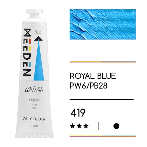 MEEDEN Artist Grade Oil Paint: Royal Blue - 170ml/5.7oz Tube | Professional Art Paints and Supplies for Canvas Painting - color: Royal Blue, size: 5.7 Fl Oz (Pack of 1)