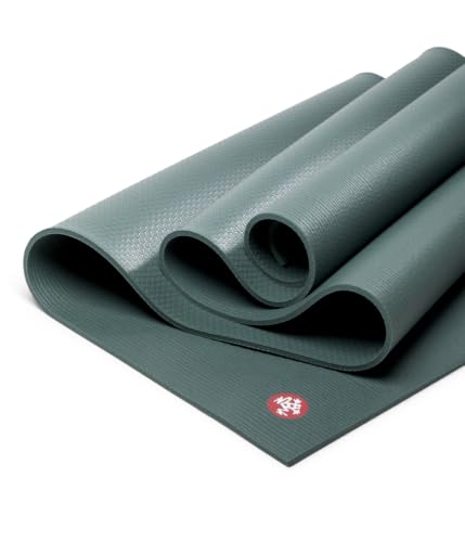 Manduka PRO Yoga Mat - 6mm | Lifetime Durability | Hygienic Construction | Premium Studio Quality | Teacher Approved - color: Black Sage, size: 68" x 26"