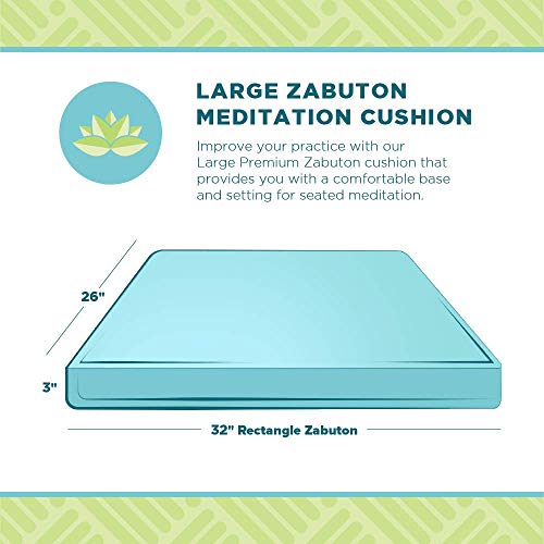 Bean Products Large Zabuton Meditation Cushion, Cotton Filled - Stone Gray | 2 Piece Large Meditation Cushion, Washable Removable Cover, Comfortable Kneeling Pad, 32x26x3 100% Cotton - Made in USA - color: Stone Gray, size: Premium 32x26x3