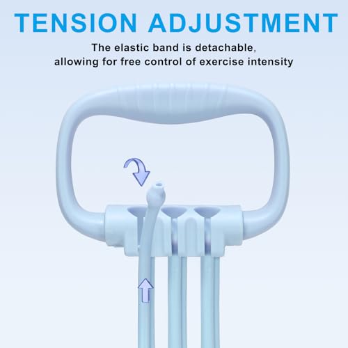 Figure 8 Resistance Band for Women 15-90LBS, Adjustable Resistance Bands with Handles for Arm Back Exercise, 6 Fitness Elastic Rope, Stretch Bands for Yoga, Pilates, Strength Training - color: blue