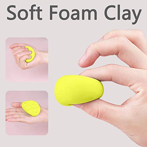 Cutedeer Yellow Air Dry Clay, 1.1lb Foam Modeling Clay, Soft Squishy Molding for Kids Adults, Arts & Crafts Project Slime Supplies(1.1lb - 1 Pack, Yellow) - color: Yellow, size: 1.1lb - 1 PACK