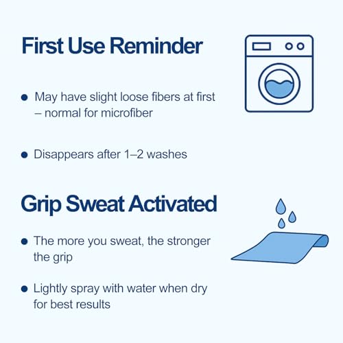 Eunzel 2 Pack Hot Yoga Towel Non Slip Yoga Mat Towel Non-Slip Sweat Absorbent Microfiber Towel for Hot Yoga, Pilates and Workout 72" x 26.5", Blue/Purple - color: Z-blue/Purple (2 Pack )