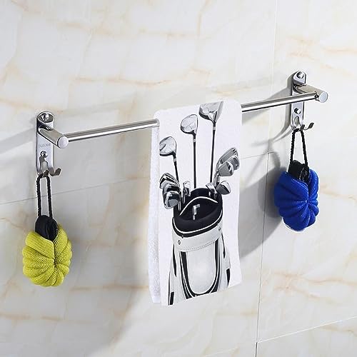 Pehede Golf Clubs Hand Towel Golf Clubs and White BagWhite Background Soft Guest Face Bath Towel Bathroom Decorations Thin Kitchen Tea Dish Towels 15 x 30 inch - color: Golf Clubs