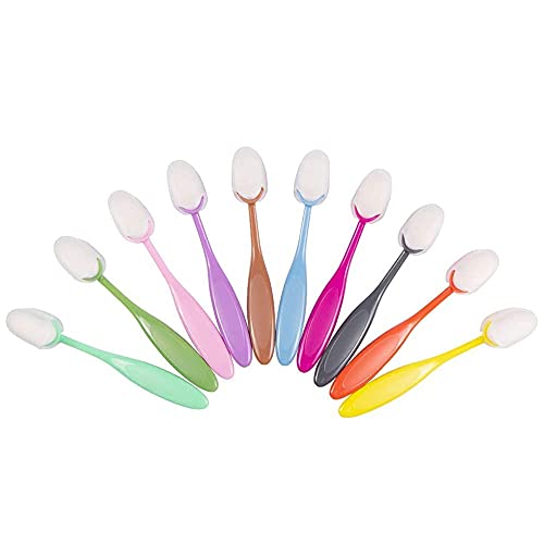 Yoseng 10 Pcs Ink Blending Brushes,with Protective Covers for Card Making | Color-Coded Handles Stencil Brushes,Background Blender Craft Brushes,Paper Crafter Artist Tool,Brush Head Diameter 0.86" - color: 10 Color With Cover