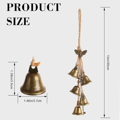 2 Pieces Witch Bells for Door Knob for Protection Handmade Decorative Door Hanging Bell Witch Wind Chimes for Boho Home Room Decor(Bees) - color: Bees