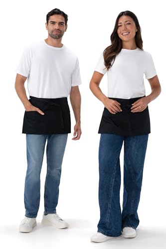 Chef Works Unisex Waitress Apron - color: Black (2 Pack)