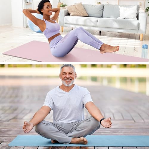 Breling 3 Pack 26"x73" Hot Yoga Mat Towel Pack Non-Slip Yoga Mat Gym Sweat Absorbent Microfiber Towel for Pilates Workout Women Men - color: Blue, Green, Pink