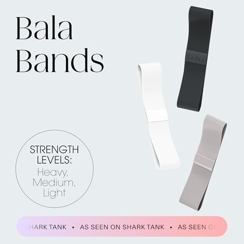 Bala Bands Resistance Bands, Non-Slip Fabric Exercise Bands - color: BONE, HEATHER, CHARCOAL, size: Resistance Bands (Set of 3)