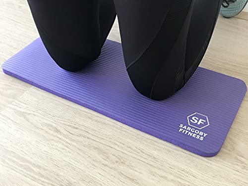 Yoga Knee Pad 0.6 inch Thick Pilates Yoga Knee Pad Cushion your knees Also support Elbows Forearms - color: Purple
