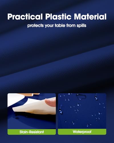 Pureegg Plastic Table Cloth Disposable 8 Pack 54 x 108 Inch, Navy Blue | Graduation Party, Class of 2026, Leakproof & Sturdy, Navy Blue, Tablecloth - color: Navy Blue, size: 54" X 108" Rectangle