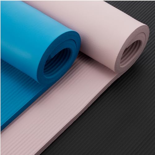 Amazon Basics Extra Thick Exercise Yoga Mat with Carrying Strap - color: Black, style: 1-Inch