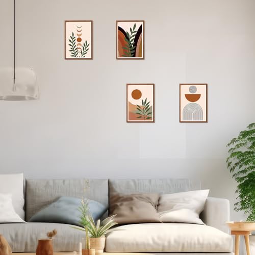 Yeaqee 4 Pcs Boho Diamond Art Kits for Adults Begginners Abstract DIY Painting Wall 5d Full Round Drill Diamond Gem Paintings Picture Arts Craft for Home Wall Art Decor 10" x 11.8'' - style: Boho