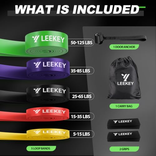 Resistance Bands for Pull Up Assist, Stretch Bands & Exercise Workout Set - color: 5-125LBS MULTI COLOR