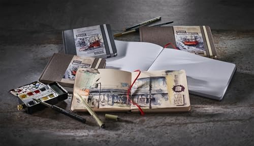 Hahnemuhle Toned Gray Watercolor Book A6, 30 Sheets - size: 10.5cm x 14.8cm