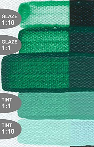 Golden Historical Fluid Acrylic Colors Viridian Green Hue 4 oz