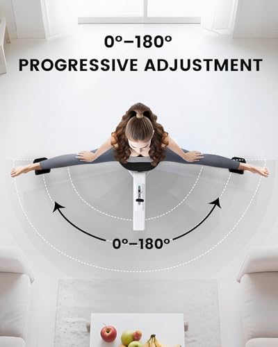 Split Machine, Leg Stretcher Splits Machine for Flexibility, 0-180° Adjustable Home Stretch Machine for Balle, Cheerleading Dance, Gymnastics and Other Sports, 330lbs Capacity - color: Black