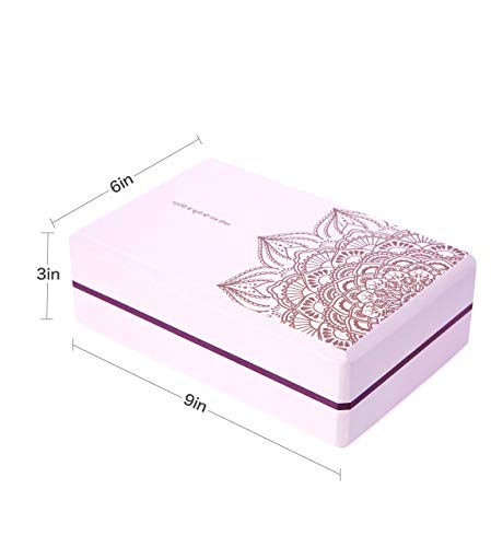 nuveti Yoga Blocks Set of 2, High Density Yoga Brick Foam Blocks to Improve Strength, Flexibility and Balance Brick Foam Blocks - color: Pink