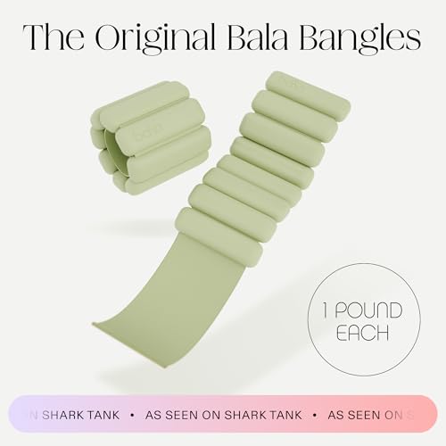 Bala Bangles Wrist & Ankle Weights for Women & Men, Home Gym Equipment | Adjustable Weighted Bands for Arm & Legs Workouts - Pilates, Yoga, Walking, Barre, & Strength Training Exercise - color: Sage, size: 1 LB