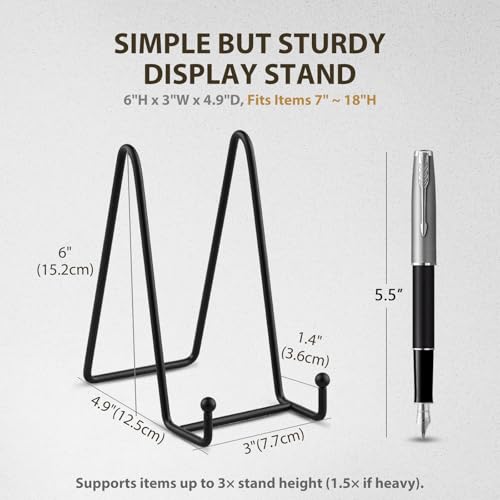 LIONWEI LIONWELI Decorative Plate Stand Holder Picture Frame Stand Easel Display Stand - size: 6 inch (4 pieces)