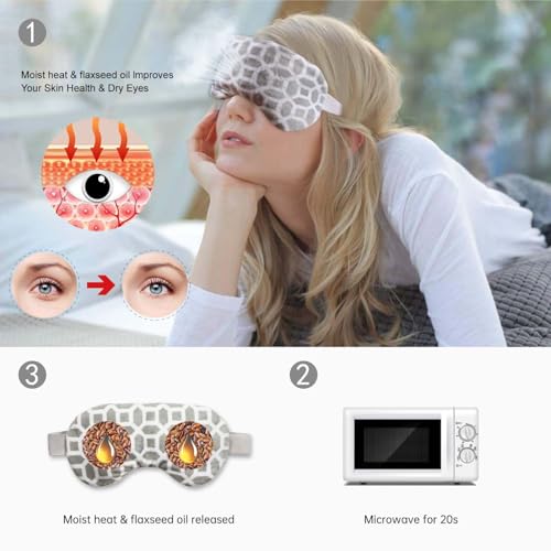 2in1 Heated/Ice Eye Mask Moist Heat Eye Mask Lavender Flaxseed Sinus Pillow