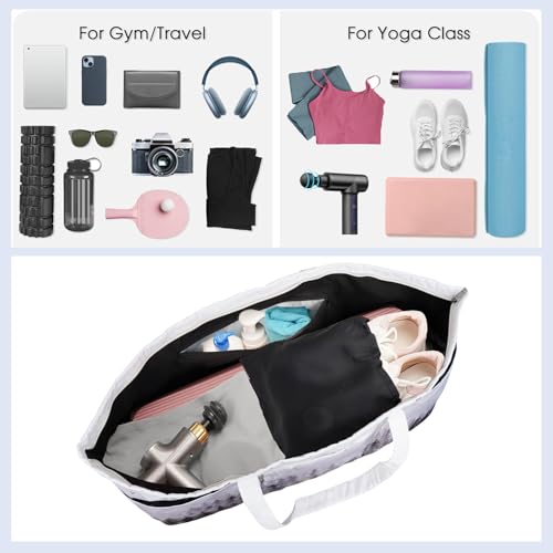 Yoga Mat Bag Yoga Mat Carrier with Shoes Compartment & Wet Pocket Pilates Bag with Zipper Pockets & Yoga Mat Holder Strap Yoga Bags and Carriers Fits All Your Stuff - color: Cloud Forest