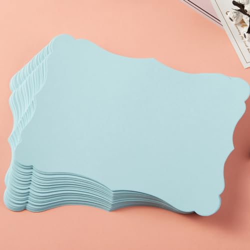 50 Pack Blank Kraft Greeting Cards, Light Blue, 5x7IN | Thick Cardstock Paper, For DIY Gift Cards, Menus, Baby Shower Invitations, Wedding Invitations - color: Light Blue, size: 5x7IN