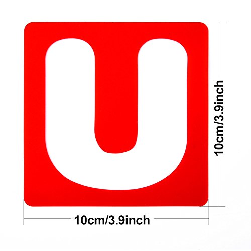 TecUnite 26 Pcs Alphabet Stencils Set, Plastic Letter Templates for Crafts | 4 x 4 Inches, Complete A-Z Letter Stencils for Painting, Reusable Letter Guides, Classroom Learning, Scrapbooking, DIY Decor - size: 4 x 4 Inches