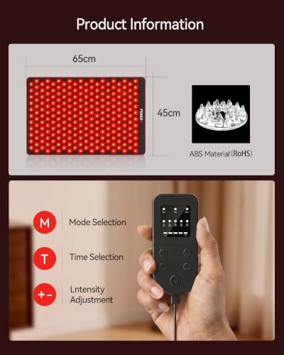 FliKEZE 2-in-1 Acupressure Mat with Red Light Therapy for Body Home Use | FSA&HSA Eligible, 230 LEDs 660nm&850nm Infrared Light with Timer, 4600 Acupressure Points Relaxation for Back, Neck and Sleep