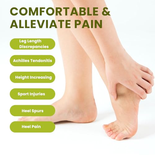 Adjustable Heel Lift Inserts for Shoes - Bukihome Orthopedic Shoe Lift for Uneven Legs 4 Layers Height Increase Insole for Heel Pain,Heel Spur,Achilles Tendonitis(White,Small,Pack of 1) - color: White, size: Small (Pack of 1)