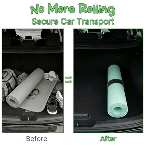 Aolamegs Yoga Mat Strap Slap Band-Instant One Snap Holder Keeps Mats Tightly Rolled & Secure -Soft Silicone Gym Accessories - color: Pink Yoga Mat Strap Slap Band
