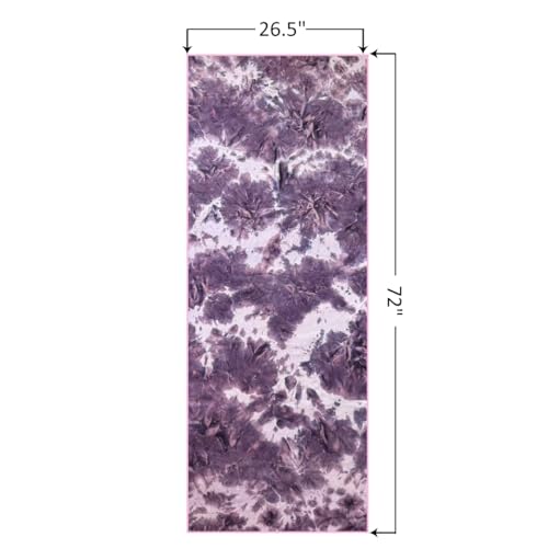 Eunzel Hot Yoga Mat Towel, Ultra-Absorbent Microfiber 72" x 26.5" | Ultra Absorbent Microfiber, Soft Touch Fabric, Quick Dry, Hot Yoga & Pilates, Machine Washable - color: Lavender