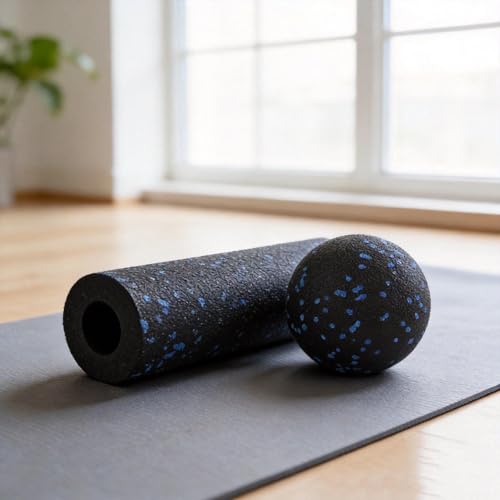 Mini Foam Roller Peanut Ball for Muscle Massage - for Trigger Point, Myofascial & Deep Tissue Massage. Ideal Pre/Post-Workout to Relax Tight Muscles, Relieve Soreness & Accelerate Recovery