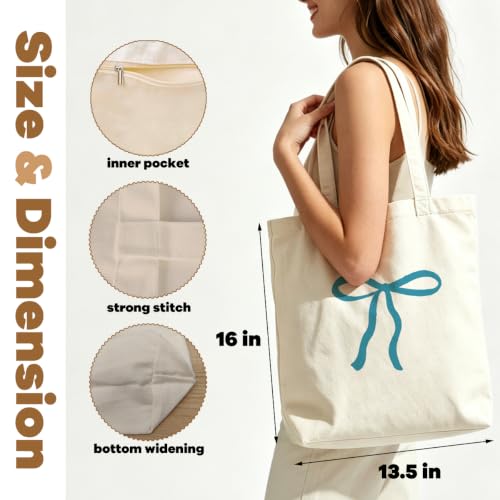 VICBOU Christian Canvas Tote Bag for Women Girls Birthday,Shoulder Bag with Pocket for Grocery Shopping Beach - color: Christbow02