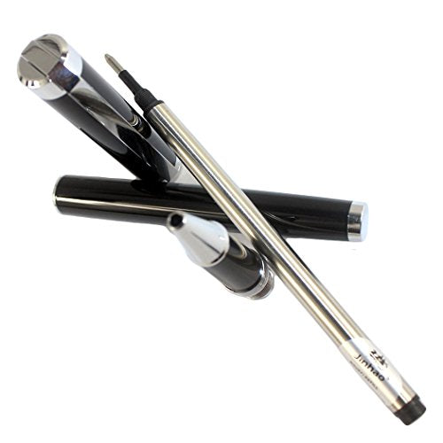 Gullor 155 slip glossy black rollerball pen with a silver pen clips - color: Black