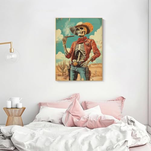 KICHANG Skull Diamond Art Kits for Adult Diamond Painting Kit for Beginner | Skeleton 5D DIY Diamond Dots Full Drill Crafts for Gem Art Dot Art for Adults Home Wall Decor for Teens Boys Girls 12x16 inch - color: DP04441