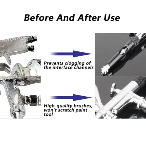 21 Pcs Spray Tool Cleaning Kit Airbrush Cleaning Kit,Multi Brushes | Paint Tool Cleaning Kit,With 10 Pcs HVLP Filters,Cleaning Spray Tools and Airbrushes,Extend the Life of Spray Tool