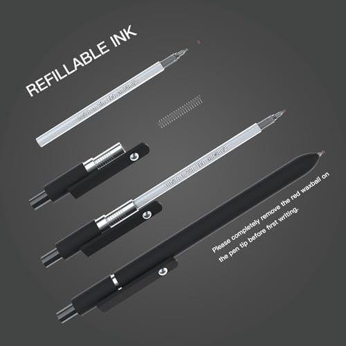 Gel Pens,0.5mm Fine Point Quick Dry Pens Smooth Writing Japanese gel pen,High-End Series Black Ink nurse aesthetic gel pen for Journaling Note Taking(10 Pcs Black Ink- Black shaft pens) - color: 10 Pcs Black shaft pen-Black Ink-0.5mm
