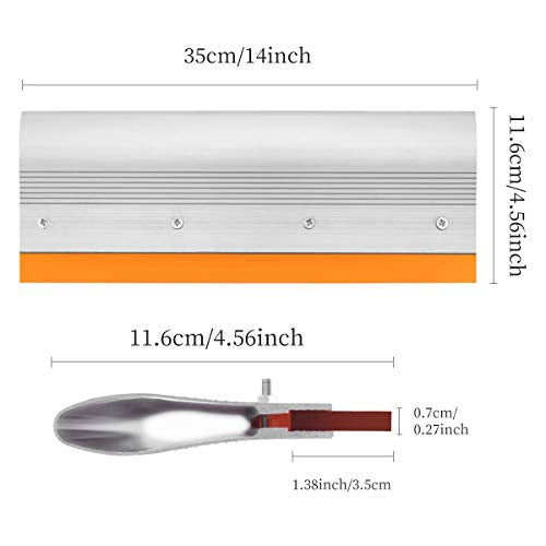 Worown 13.7 Inch Aluminum Handle Screen Printing Squeegee, 75 Durometer Ink Scraper for Screen Printing - color: Aluminum, size: 13.7 Inch