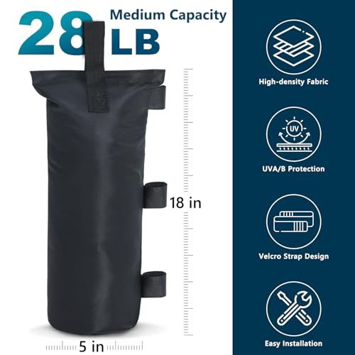 MASTERCANOPY 4-Pack of Canopy Weight Bag 112 Pounds Black - color: Black