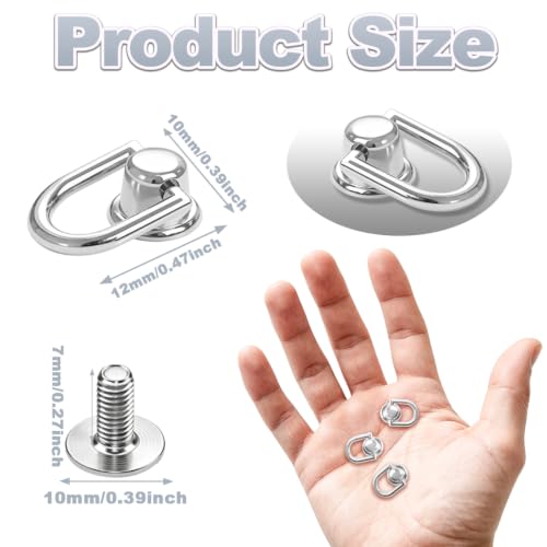 40Pcs D Rings for Purse,Metal D Rings for Bag Making, Purse Hardware for Handbags, Crossbody Straps, Leather Craft, DIY Bag Repair (Silver) - color: Silver
