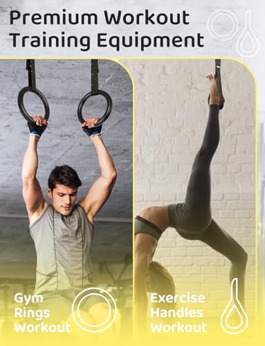 GHB Gymnastic Rings Gym Rings 1.1" Olympic Rings
