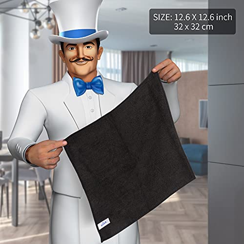 MR.SIGA Microfiber Cleaning Cloths, Streak Free Microfiber Towels, 12 Pack - color: Black