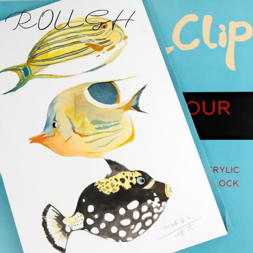 CuppaClip Watercolor Paper Block Pure Cotton Art Paper Pad 300GSM(140LB) Acid-Free 20 Sheets Watercolor Art Supplies (Rough Grain, 7x5.1in) - color: Rough Grain, size: 7x5.1in